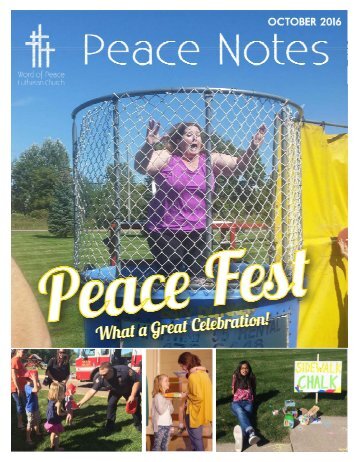 Peace Notes October 2016 - Word of Peace Lutheran Church