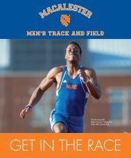 Macalester Men's Track & Field Recruiting Guide