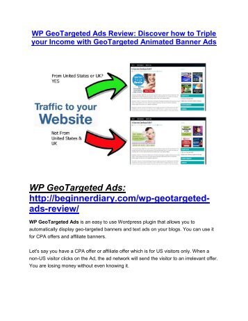 WP GeoTargeted Ads review and sneak peek demo