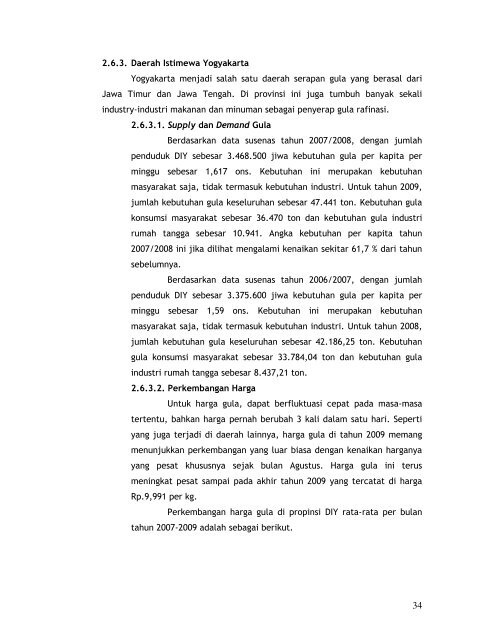 [2010] Position Paper Industri Gula