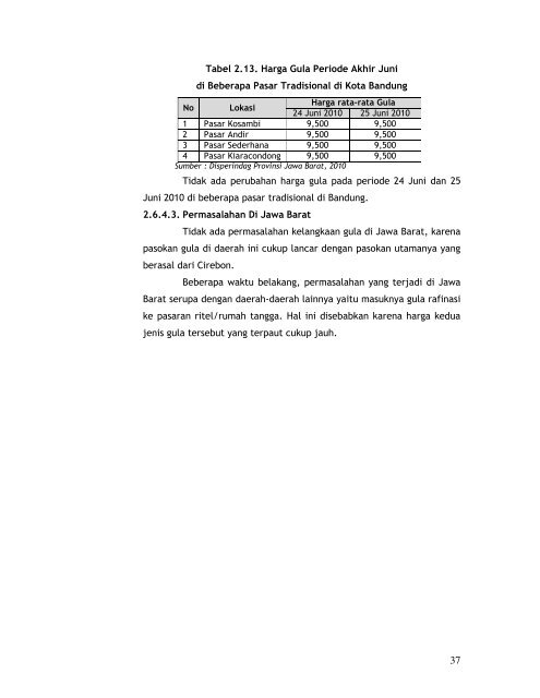 [2010] Position Paper Industri Gula