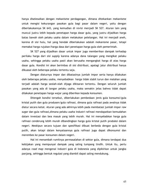 [2010] Position Paper Industri Gula