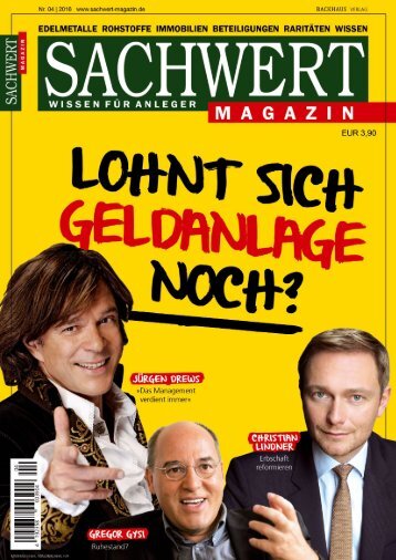 Sachwert Magazin Ausgabe 4/2016
