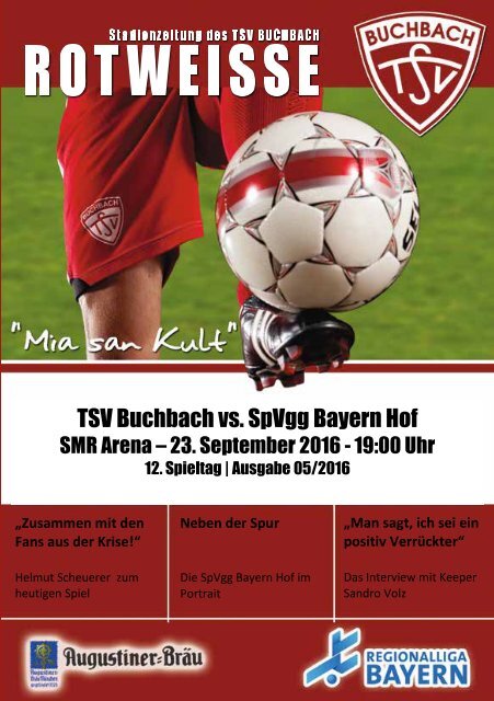 Stadionzeitung TSV Buchbach - SpVgg Bayern Hof