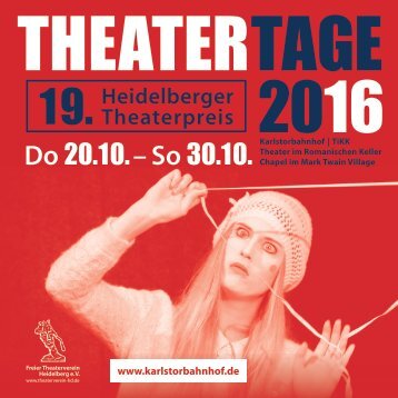 Programmheft HEIDELBERGER THEATERTAGE 2016