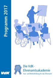VdK-Ehrenamtsakademie Programm 2017