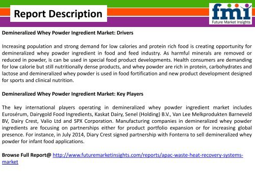 Demineralized Whey Powder Ingredient Market size in terms of volume and value 2015-2025