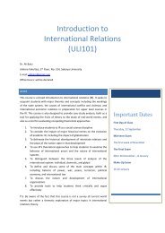 Introduction to International Relations (ULI101)