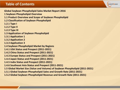 Global Soybean Phospholipid Sales Market Report 2016