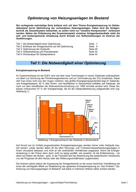 Optimierung von Heizungsanlagen im Bestand