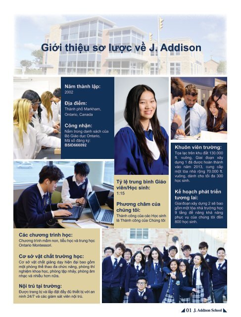 J. Addison School Brochure - Vietnamese edition