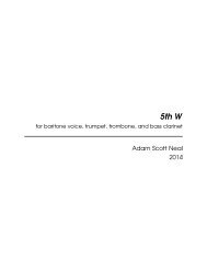 5th W - voice, tpt, tbn, bcl (music score)