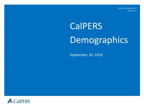 CalPERS Demographics