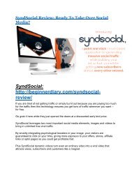 SyndSocial review and sneak peek demo