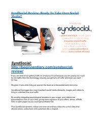 SyndSocial review demo and premium bonus