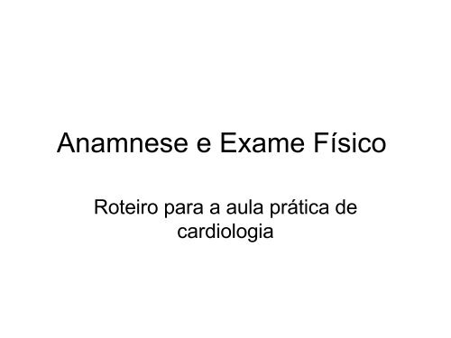 Anamnese prática