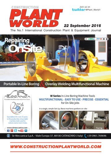 Construction Plant World 22 September 2016