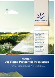 Hutner Journal 2016 - Erfolgsgeschichten aus der Personalentwicklung                                                    