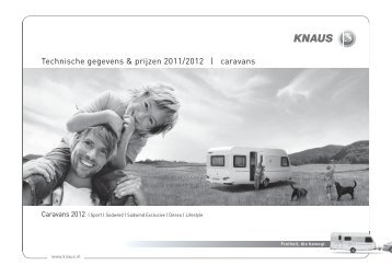 Technische gegevens & prijzen 2011/2012 | caravans - Knaus