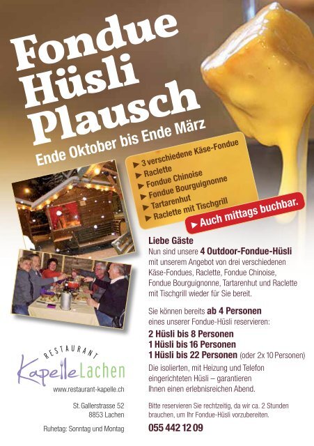 Fondue Hüsli Plausch 2016/17