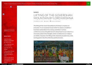LIFTING OF THE GOVERDHAN MOUNTAIN BY LORD KRISHNA