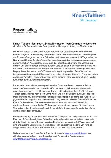 Pressemitteilung - Knaus Tabbert Group GmbH