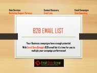 Get Targeted business email list for online marketing