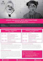 Update On School Data and Structures 28th September