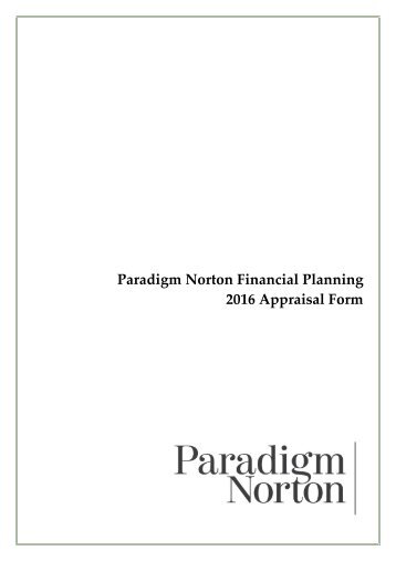 Paradigm Norton - 2016 Appraisal Form Booklet - Final RC Amendments