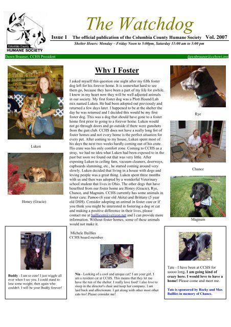 columbia county dog shelter