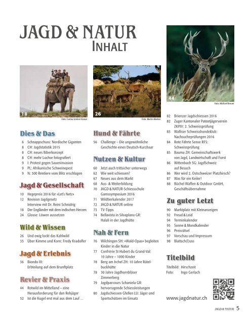 Jagd & Natur Ausgabe Oktober 2016 | Vorschau