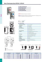 Klein-Thermostate Serie KTO 011 / KTS 011