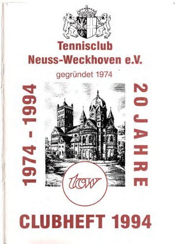 Clubheft des TCW - Ausgabe für 1994