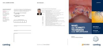 NAHT- UND SCHNITT- TECHNIKEN - Camlog