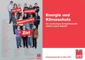 Energie und Klimaschutz - Für Zirl - SPÖ