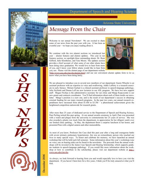 Newsletter 12_7_06 rev - Arizona State University