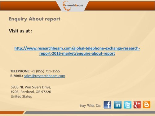 Global Telephone Exchange Market Research Report 2016