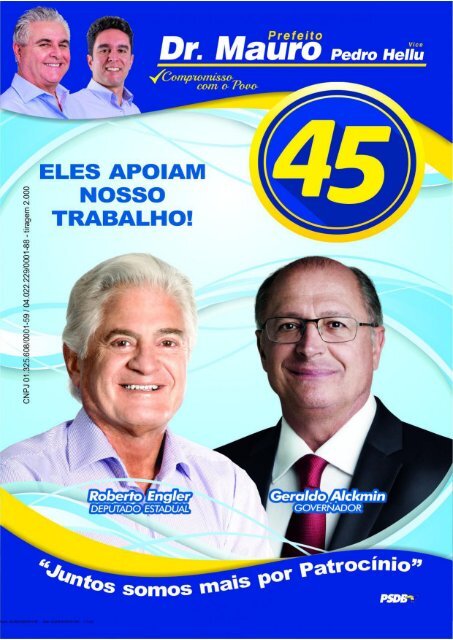 Dr. Mauro e Pedro Hellu - Plano de Governo 2017 - 2020 - Patrocínio Paulista 