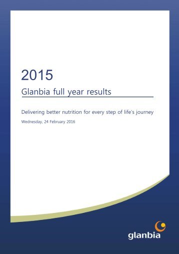 Glanbia plc - FY 2015 Results Release 24 02 16