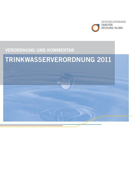 TRINKWASSERVERORDNUNG 2011 - Fachverband SHK NRW