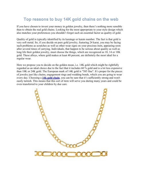 gold chains online