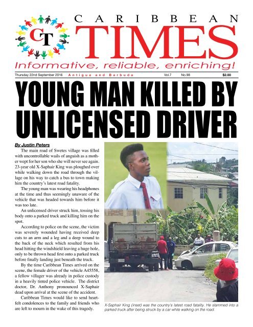 Caribbean Times 98th Issue - Thursday 22nd September 2016