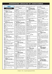 Annonces légales numéro 1139