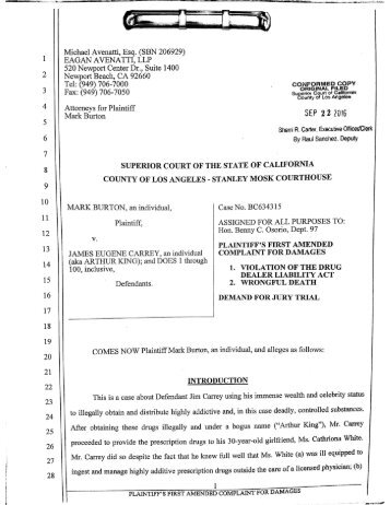 Amended Carrey Complaint with Exhibits