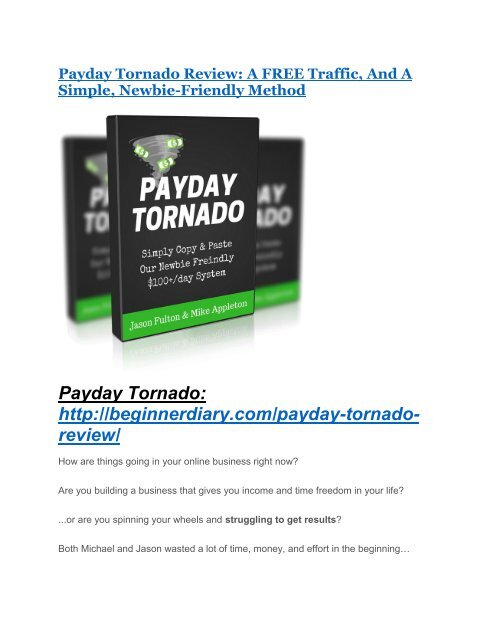 Payday Tornado review- Payday Tornado (MEGA) $21,400 bonus