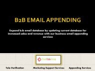 Update your customer database with Business Email Appending