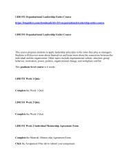 Mgt 4 Organizational Behavior And Management Entire Course