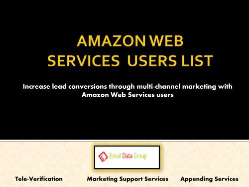 Verified List of Amazon Web Services Users and Customers