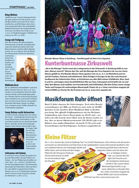 HEINZ Magazin Oberhausen 10-2016