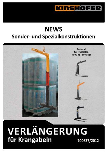 für Krangabeln verlängerung 700637/2012 neWS Sonder - Kinshofer